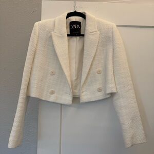 ZARA Cropped Wool Blazer